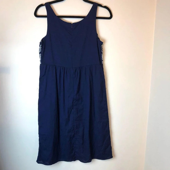 BeachLunchLounge | Embroidered Dress Blue Small - Picture 5 of 6